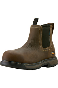 2025 Ariat Womens Riveter Chelsea Waterproof Composite Toe Work Boot 10063812 - Dark Brown